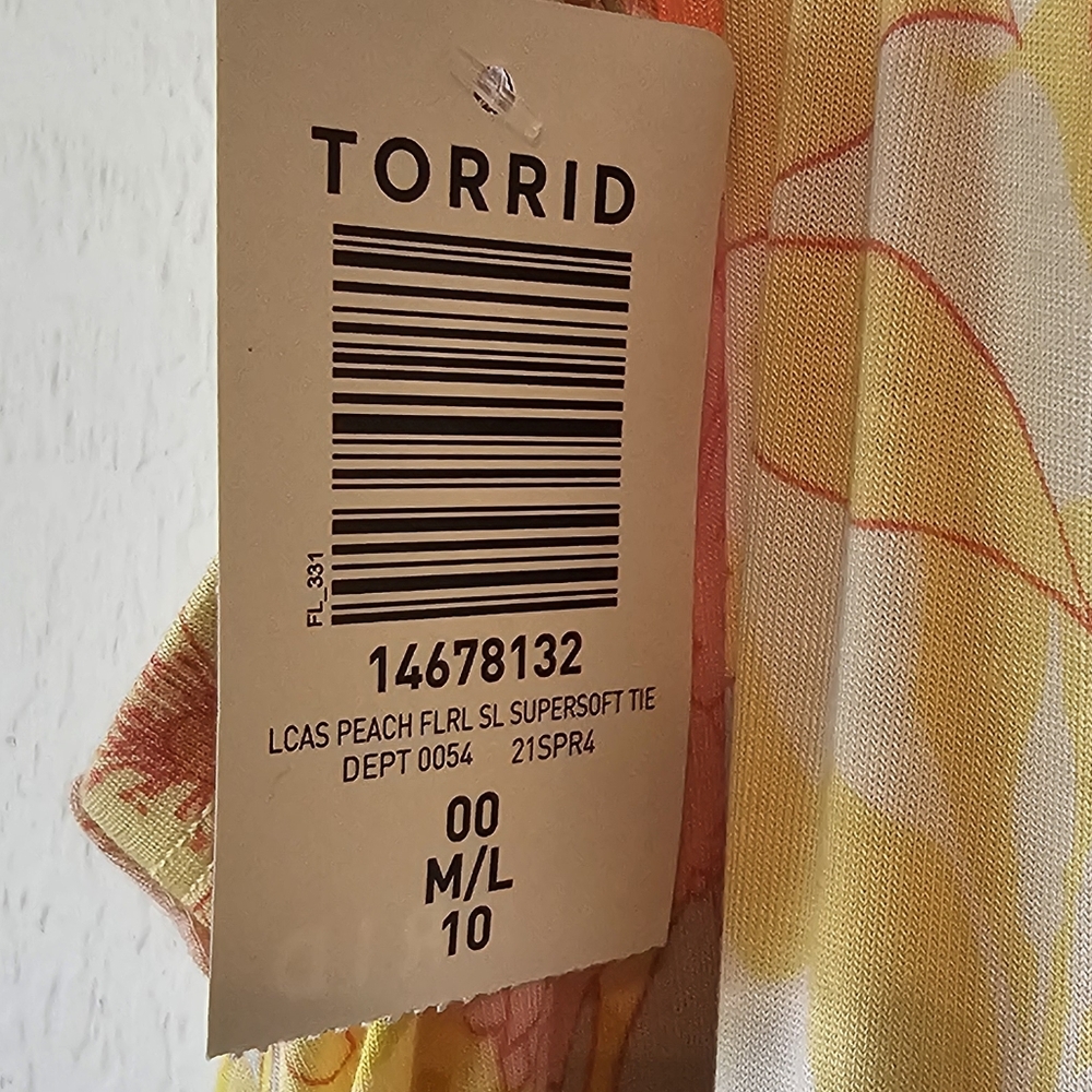 Torrid Yellow and Pink Floral Midi Dress - Picture 10 of 10